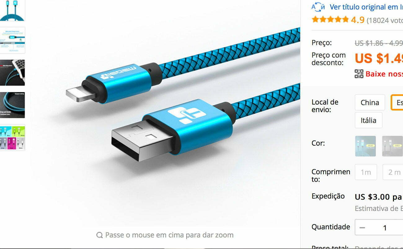 Cabos genéricos para iPhone
